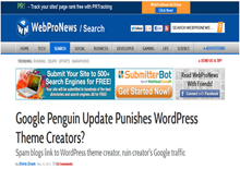 Google's Penguin penalizes wordpress blog spam
